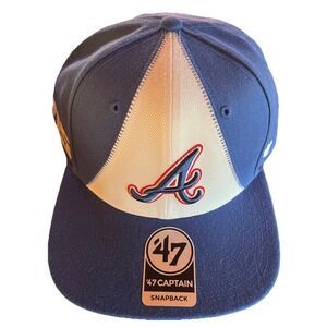 Atlanta Braves 47 Brand City Connect 715 Captain SnapBack  Adjustable Hat NWT